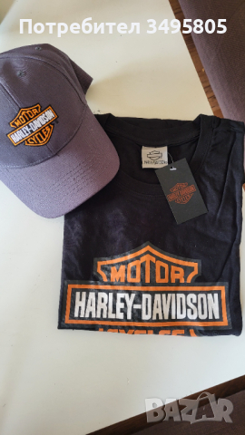 Тениска и шапка Harley Davidson , снимка 1 - Спортни дрехи, екипи - 45055800