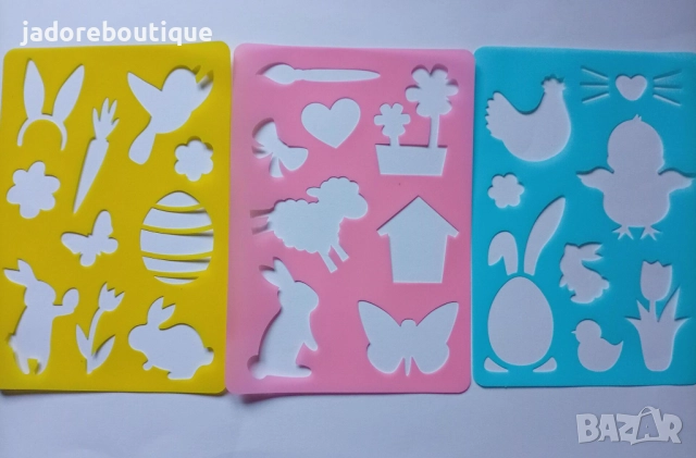 Комплект за рисуване - тебеширени маркери и шаблони, снимка 2 - Други - 51915994