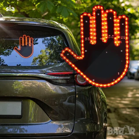 Светещ стикер за кола, Лед осветление за задно стъкло, Заден стоп, дистанционно 