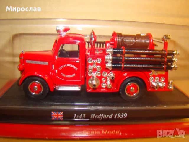 1:43 BEDFORD 1939 КАМИОН ПОЖАРНА КОЛИЧКА ИГРАЧКА МОДЕЛ, снимка 2 - Колекции - 48285539