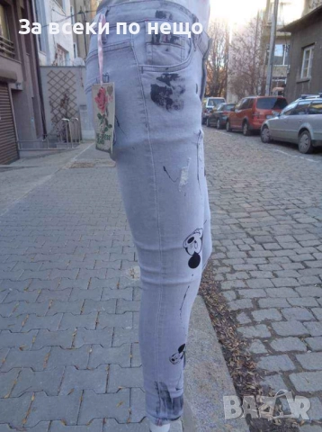 Mickey Mouse Дамски Дънки Мики Маус Код SV-24, снимка 4 - Дънки - 52499412