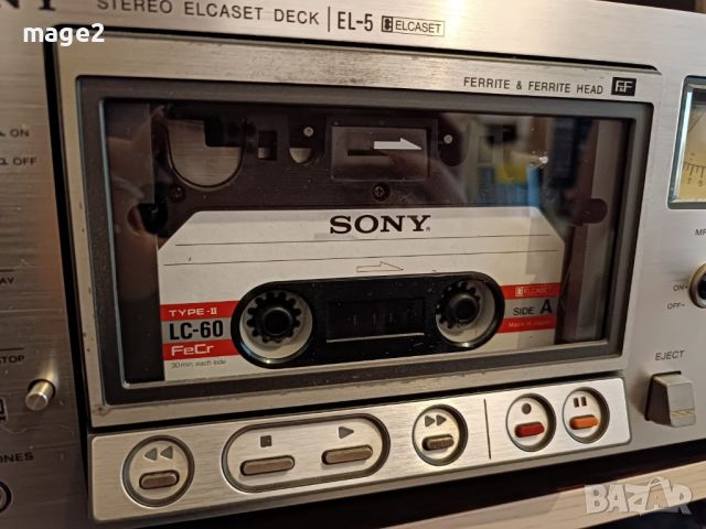 Sony EL-5 Stereo Elcaset Deck + 3 бр. касети ELCASET, снимка 3 - Декове - 45464689