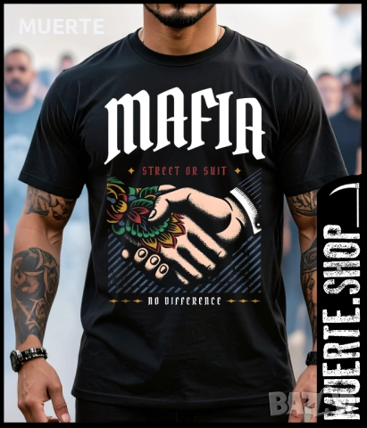 Тениска с щампа  MAFIA STREET OR SUIT