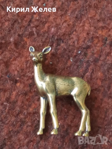 Малка бронзова фигурка на елен 54245, снимка 7 - Колекции - 53752425