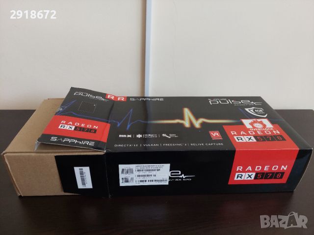 Видеокарта SAPPHIRE PULSE RADEON RX 570 4GB GDDR5, снимка 4 - Видеокарти - 45980606