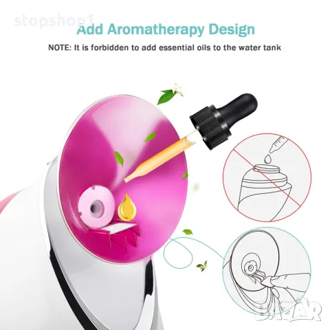 EZBASICS Facial Steamer Ionic Face Steamer for Home Facial, Warm Mist Humidifier Atomizer for Face S, снимка 6 - Други - 49990485