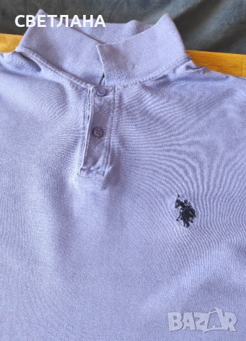 Мъжка блуза с къс ръкав U.S.Polo Assn.,тениска с яка, снимка 3 - Тениски - 54115173
