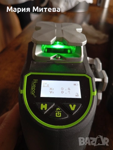 лазерен нивелир Huepar + приемник, снимка 2 - Други инструменти - 54086864