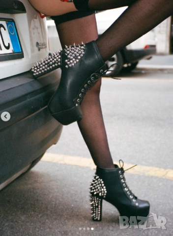 Боти на платформа с шипове Jeffrey Campbell "Havana Last" ,  номер 37, снимка 4 - Дамски боти - 53489583