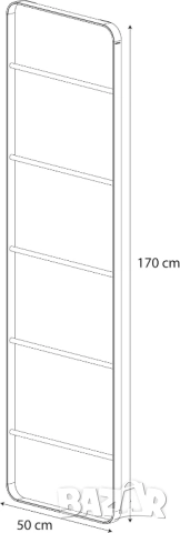 Метална Декоративна Стълба, Закачалка за Хавлии и Кърпи - Sealskin Brix Decorative Ladder Towel Rack, снимка 3 - Други - 52537141