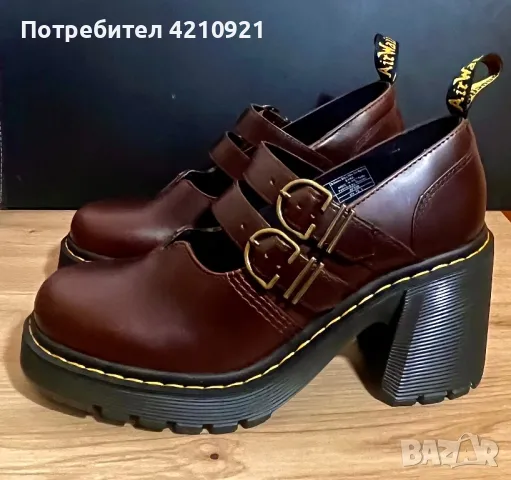 НОВИ! Dr.Martens EVIEE женски обувки на ток, размер: 40 , тъмно кафяво, снимка 1