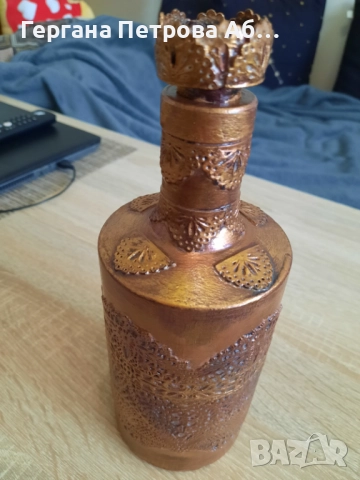 Единични бройки изцяло ръчно изработени бутилки за домашно произведени ракия и вино., снимка 5 - Декорация за дома - 51682877