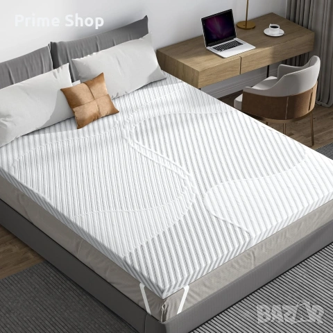 140x200x7см - Топ матрак BedStory, охлаждаща мемори пяна, перящ се калъф 