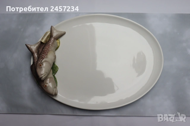 чинии италиански порцелан, ръчна изработка, снимка 5 - Чинии - 53722434