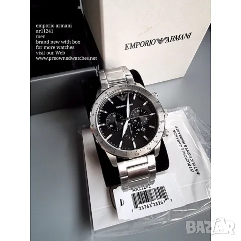 Emporio Armani AR11241 Mario Chronograph, снимка 5 - Мъжки - 47393336