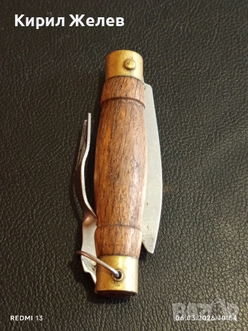 Джобен нож MAM PORTUGAL с дървена дъбова дръжка за КОЛЕКЦИЯ 40257, снимка 2 - Ножове - 53731953