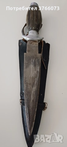 Стара кама с кожена кания , снимка 2 - Колекции - 54233925