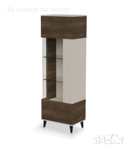 Витрина RANDOM 2 W-1 кашмир/орех/черно Код P1629, снимка 2 - Секции и витрини - 52924555