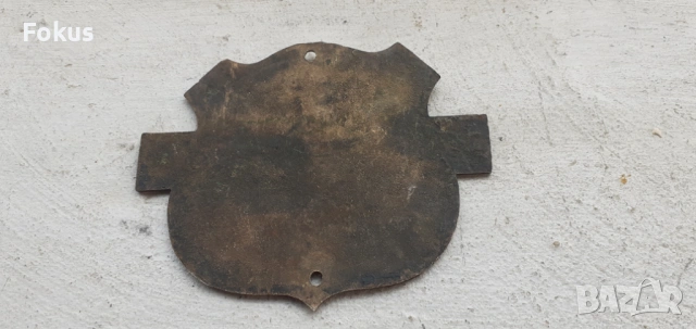 Стара английска бронзова табелка - антика, снимка 3 - Антикварни и старинни предмети - 53335839