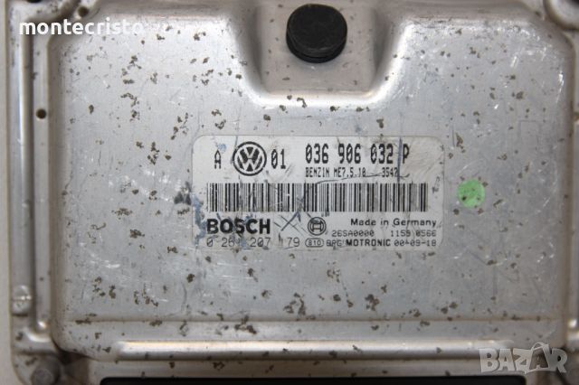 Моторен компютър ECU VW Golf 4 (1998-2004г.) 036 906 032 P / 036906032P / 0 261 207 179 / 0261207179, снимка 2 - Части - 46213877