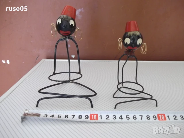 Лот от 2 бр. стилизирани негърчета от метал, снимка 2 - Колекции - 51358889