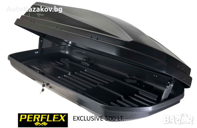 АВТОБОКС кутия за багаж PERFLEX ECONOMIC 500 L черен/сив, снимка 2 - Аксесоари и консумативи - 46008930