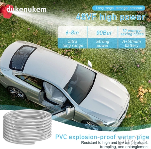 Безжична акумулаторна водоструйка 90 bar с 6-в-1 дюза, 5 м маркуч, снимка 3 - Други инструменти - 52746142