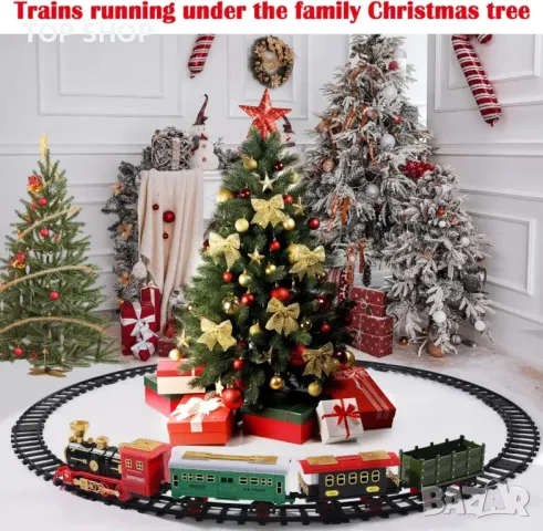 Комплект влак Doloowee, ретро парен влак със светлина и звуци, снимка 6 - Образователни игри - 49866394