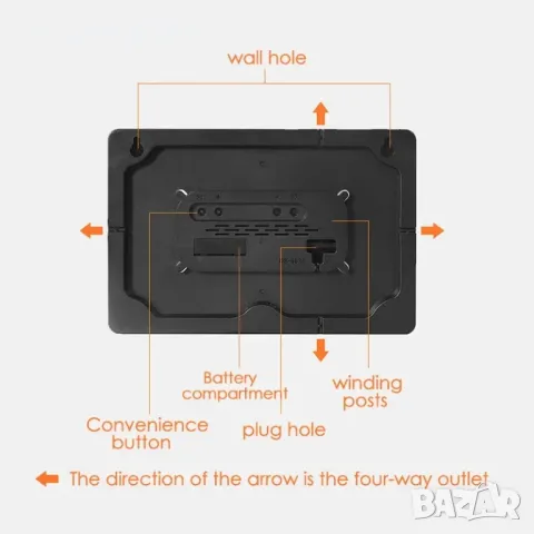 LED стенен часовник X6636 с време,седмица,температура,влажност+дистанционно , снимка 5 - Други стоки за дома - 47193715