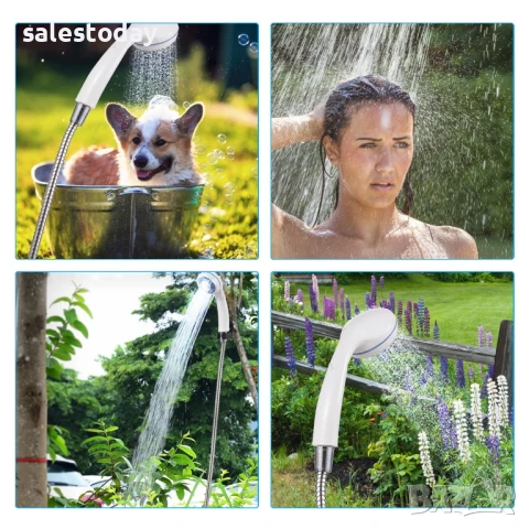 Перносими душ за гардина, къмпинг, плаж, с батерия , снимка 3 - Други - 50546090