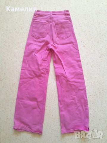 Розови дънки H&M, XS(34) размер , снимка 2 - Дънки - 45263953