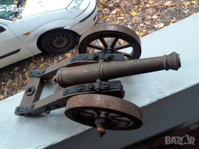 Невероятно желязно оръдие топ гаубица тежко и масивно, снимка 6 - Антикварни и старинни предмети - 53294335