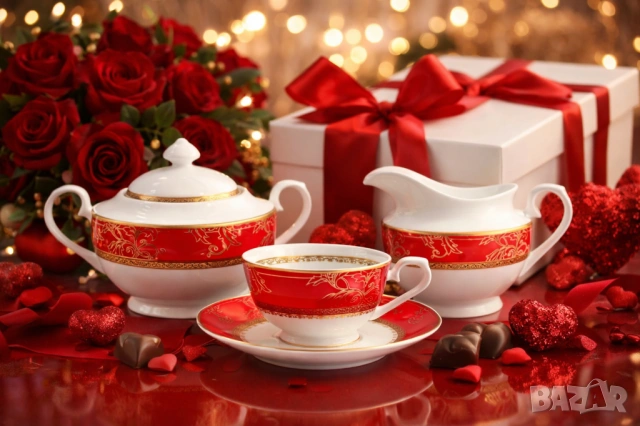 Голямо Намаление за 8-ми март на чаши и комплекти за кафе костен порцелан , снимка 2 - Подаръци за юбилей - 43694999