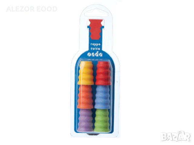 Тапи за бутилки вълнообразни в различни цветове 6 бр., EN00620