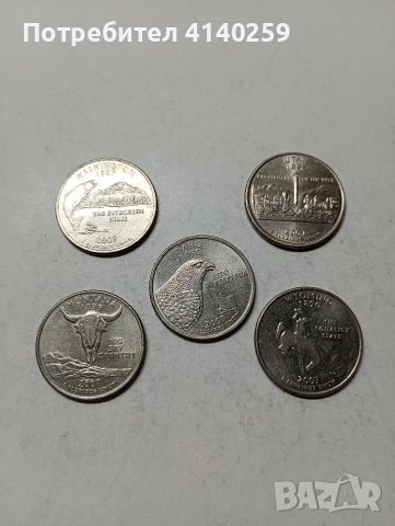 САЩ МОНЕТИ ЛОТ 1/4 КУОРТЪР ДОЛАР 2007 Г 