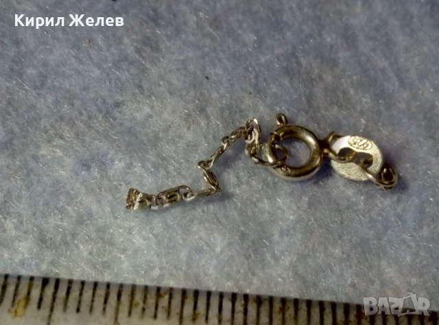 СТАРА СРЕБЪРНА КАРАБИНКА ЗАКОПЧАЛКА За КОЛИЕ ЛАНЕЦ ВЕРИЖКА ГРИВНА СРЕБРО 925 ПРОБА 47576, снимка 6 - Колиета, медальони, синджири - 50510887