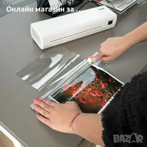 Ламинатор, машина за топло и студено ламиниране 5 в 1 Izoxis 25417 + 60 плика за ламиниране, снимка 11 - Друго - 53452639