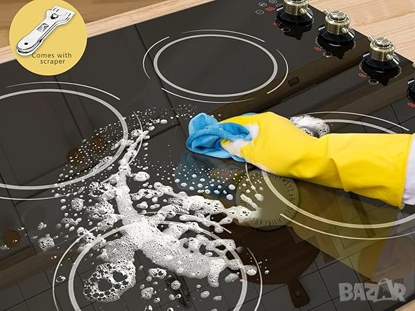 Стъклокерамичен плот за вграждане 4 зони 60см 6000W, Disaenvir, снимка 9 - Печки, фурни - 53294692