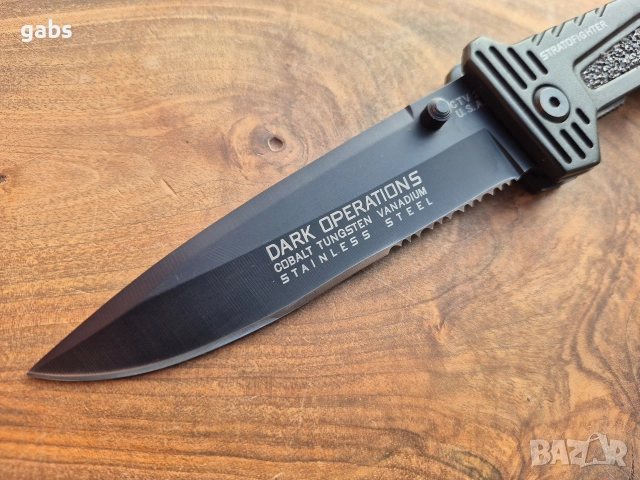 Масивен сгъваем нож DARK OPERATIONS StratoFighter,CTV 2, снимка 6 - Ножове - 52814254