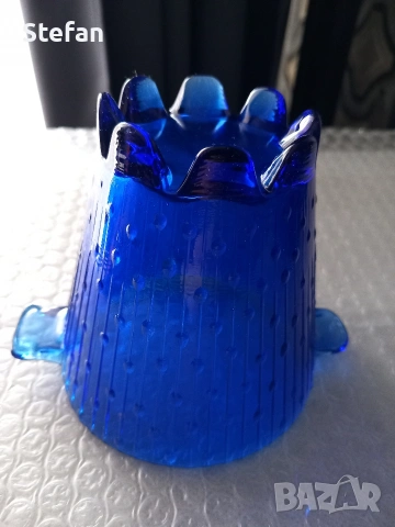 Стара Халба и Ледарка от Син Кобалт, снимка 11 - Антикварни и старинни предмети - 48733211