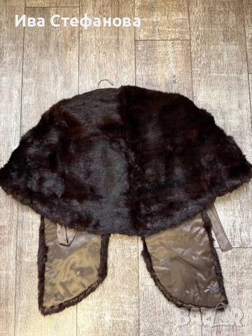 норков шал наметка болеро от норка естествен косъм кафяв универсален размер , снимка 10 - Рокли - 39970757