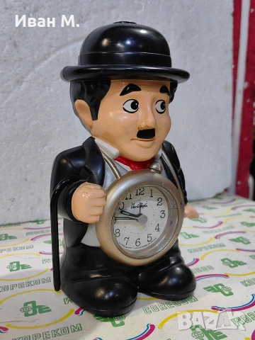 страхотен будилник на Чарли Чаплин , снимка 3 - Антикварни и старинни предмети - 53437404