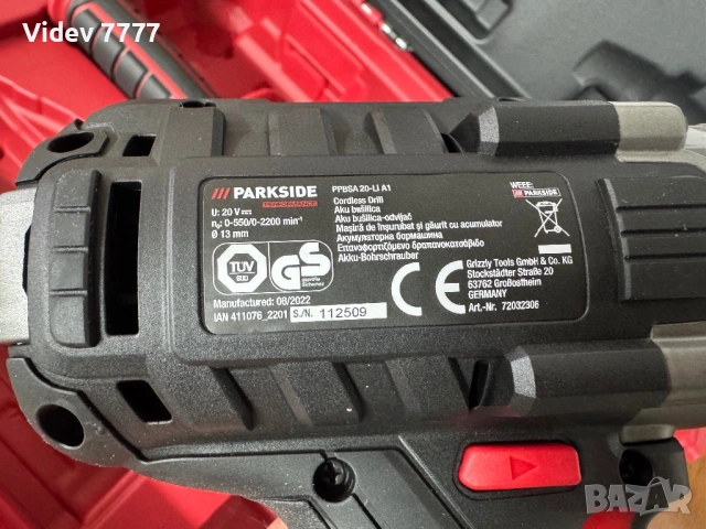 Parkside Performance 150 NM акумулаторен винтоверт / бормашина , снимка 5 - Винтоверти - 54093636