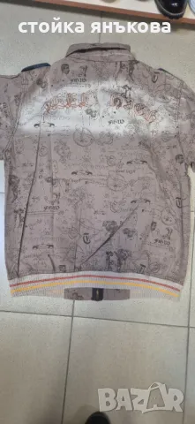 Страхотно тънко мъжко яке бежово с дънкено, снимка 9 - Якета - 49748256