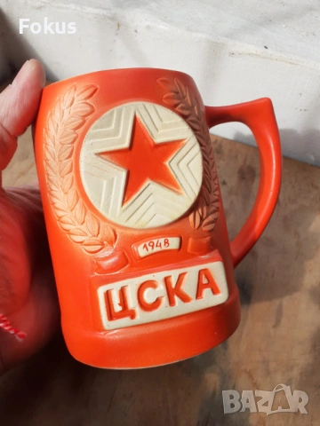 Голяма керамична чаша за фенове - ЦСКА, снимка 5 - Антикварни и старинни предмети - 53685697