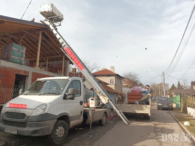 Мобилен асансьор (хаспел) за строителни материали – керемиди, изолация, дървен материал