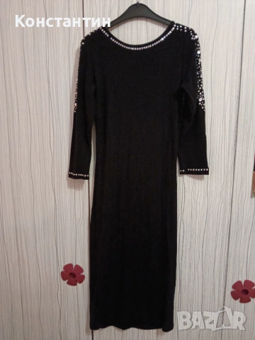 Рокля с гол гръб и камъни, снимка 2 - Рокли - 53444317