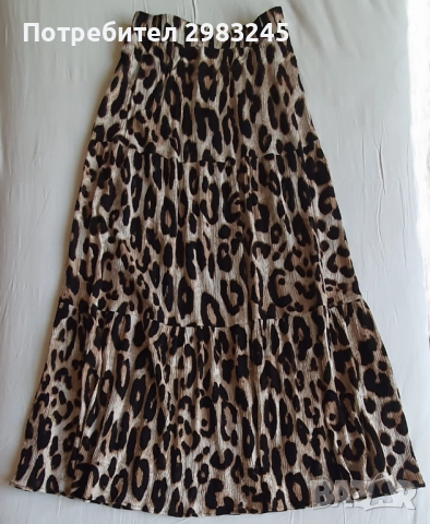 Дълга пола с леопардов принт