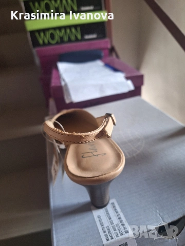 нови обувки естествена кожа,отворена пета, снимка 3 - Дамски ежедневни обувки - 54184281