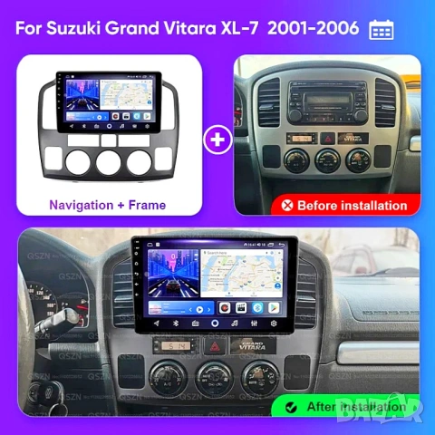 Мултимедия Android за Suzuki Grand Vitarа, Vitara, XL-7, 2001-2006, Андроид, навигация, Двоен дин, снимка 2 - Аксесоари и консумативи - 54000268